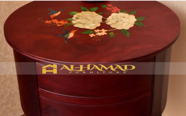 Wooden Maroon Mother Of Pearl Tables - Image 3