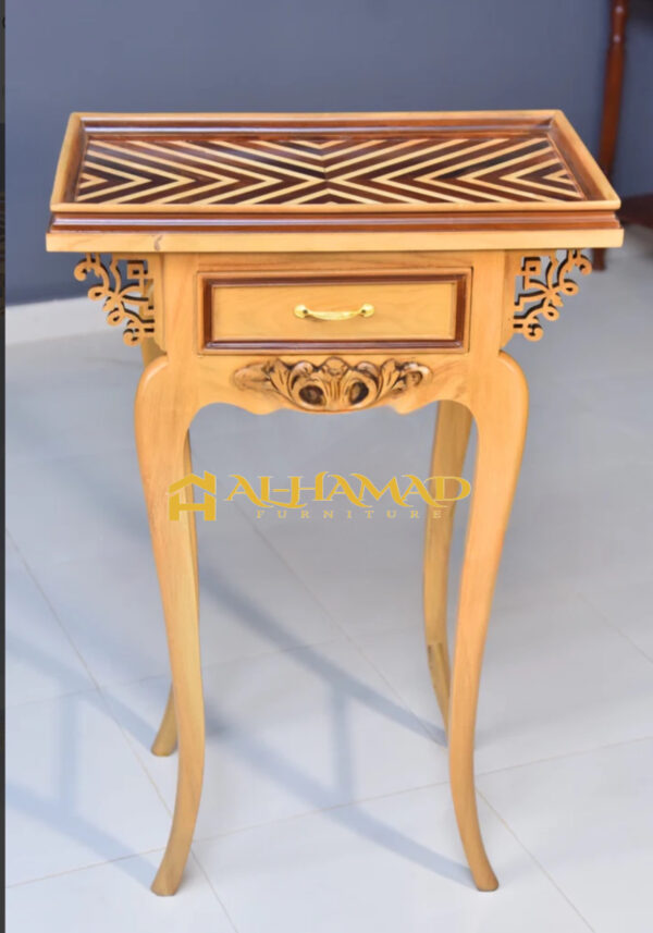 Wooden Beige Color Flower Tables - Image 4