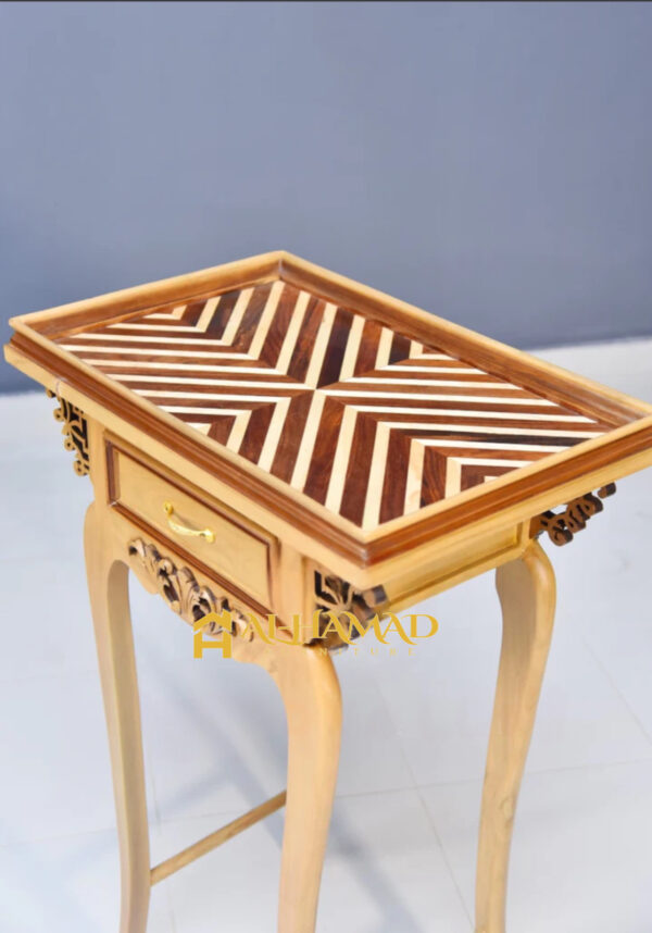 Wooden Beige Color Flower Tables