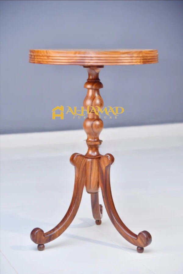 Wooden Round Chess Table - Image 5