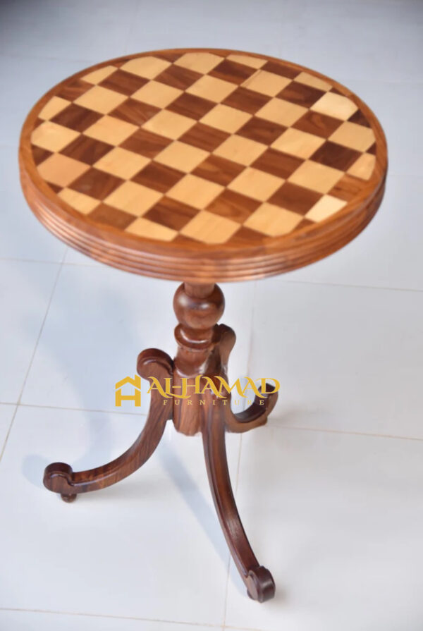 Wooden Round Chess Table