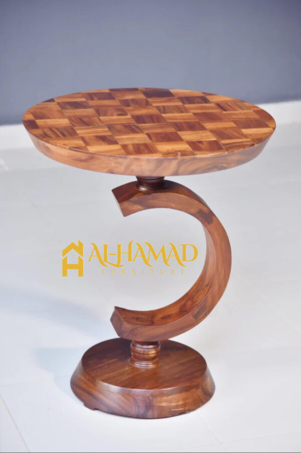 Wooden C Round Table - Image 4