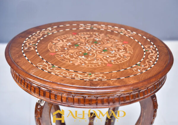 Wooden Colour Full inlay polish Flower Table - Image 8