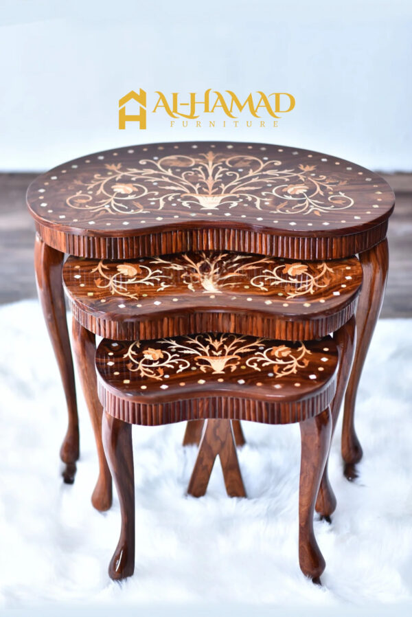 Captain Kidney Inlay Nesting Table - Image 2