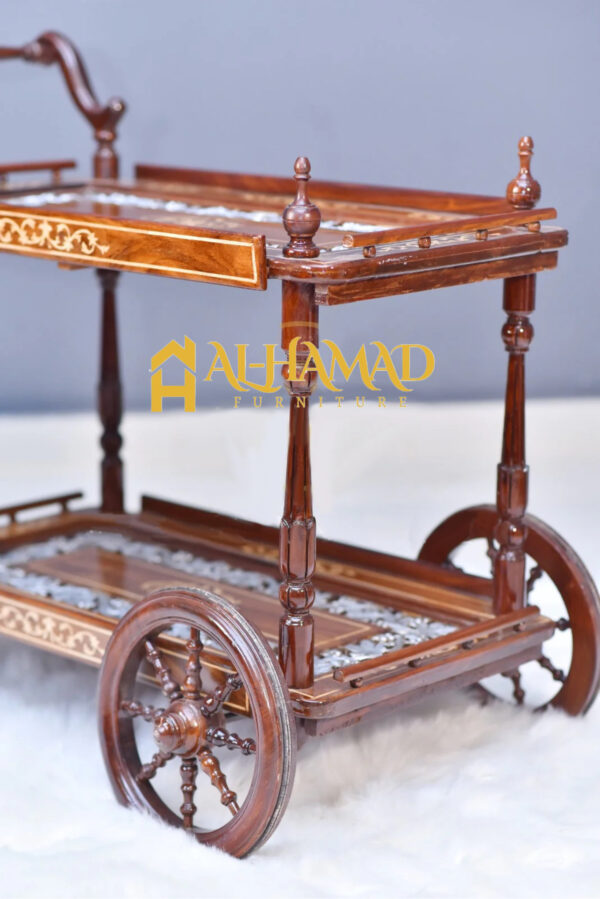 Wooden Tea Trolley Inlay - Image 2