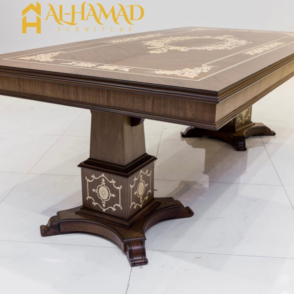 Walnut Finish Dining Table - Image 4