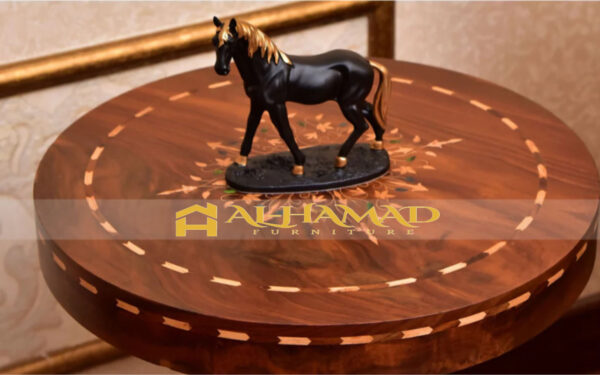 WOODEN BAMBOO INLAID ROUND TABLES - Image 5