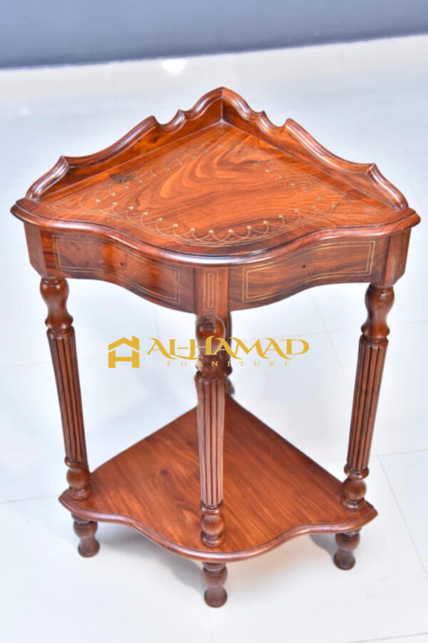 Wooden Drawer Corner Table - Image 6