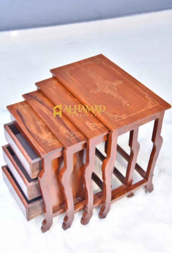 Wooden drawer Sardar Nesting Table Set Of 4