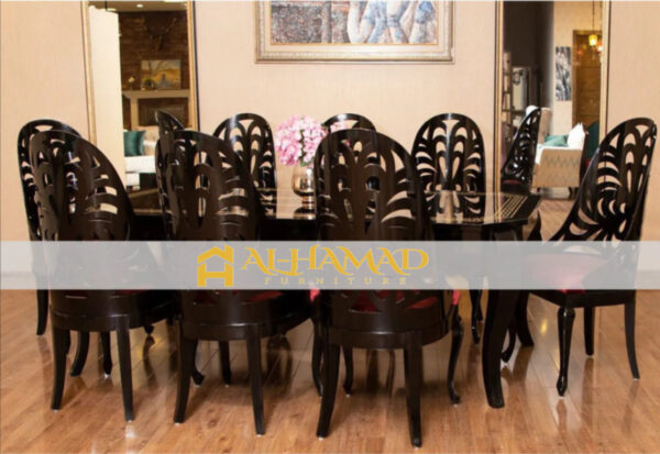 Black Leaf Dining Table - Image 3