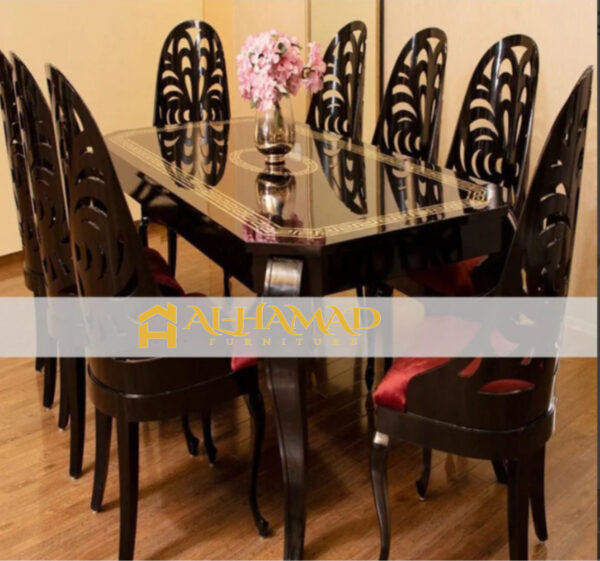 Black Leaf Dining Table