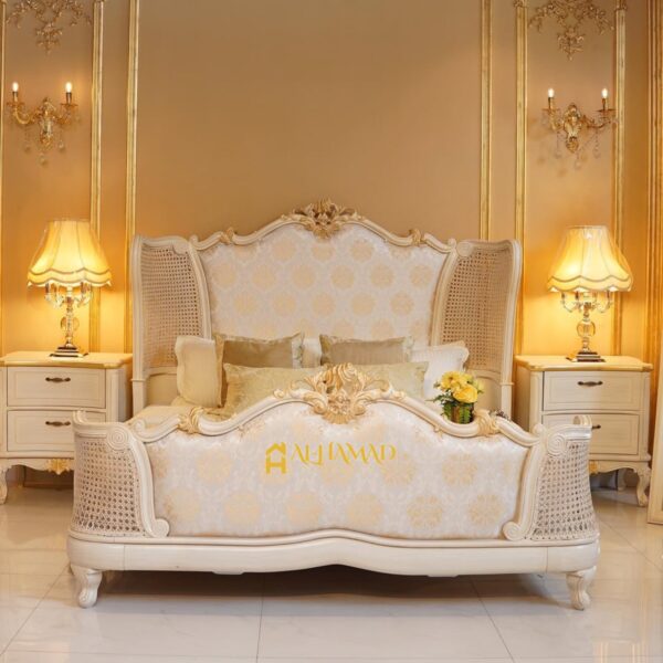 French Gold & White Bed Set