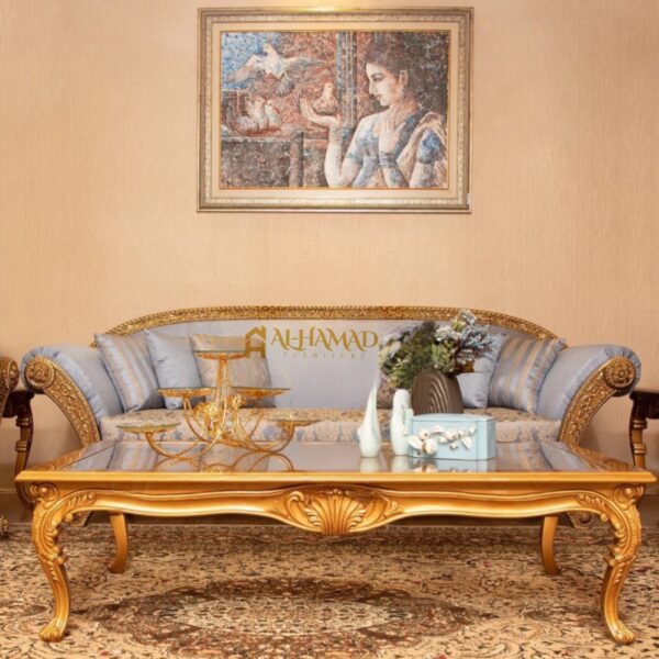 Italian Gold Sofa - Image 4