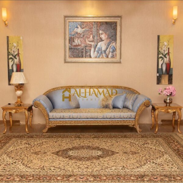 Italian Gold Sofa - Image 6