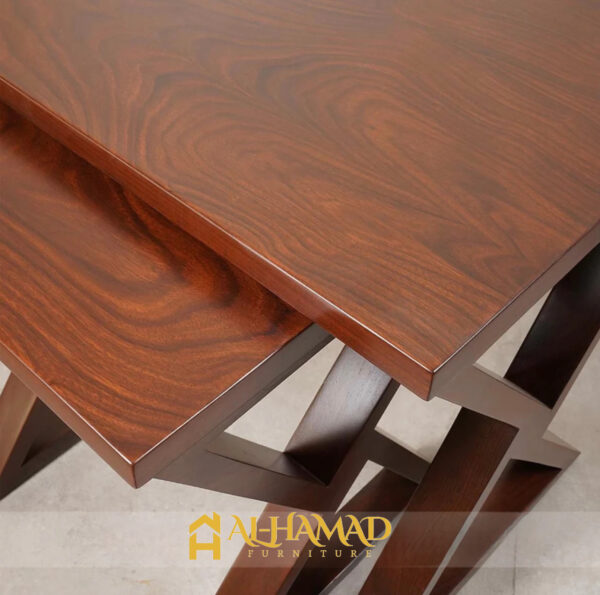 Sheesham Wood Nesting Table Set - Image 3