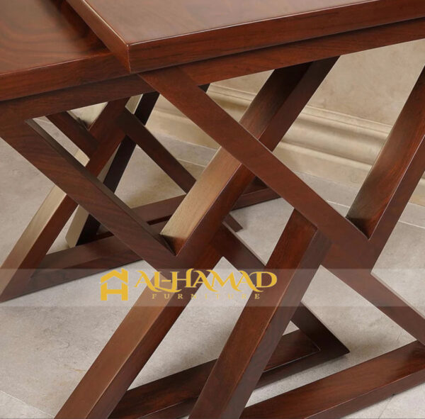 Sheesham Wood Nesting Table Set - Image 4